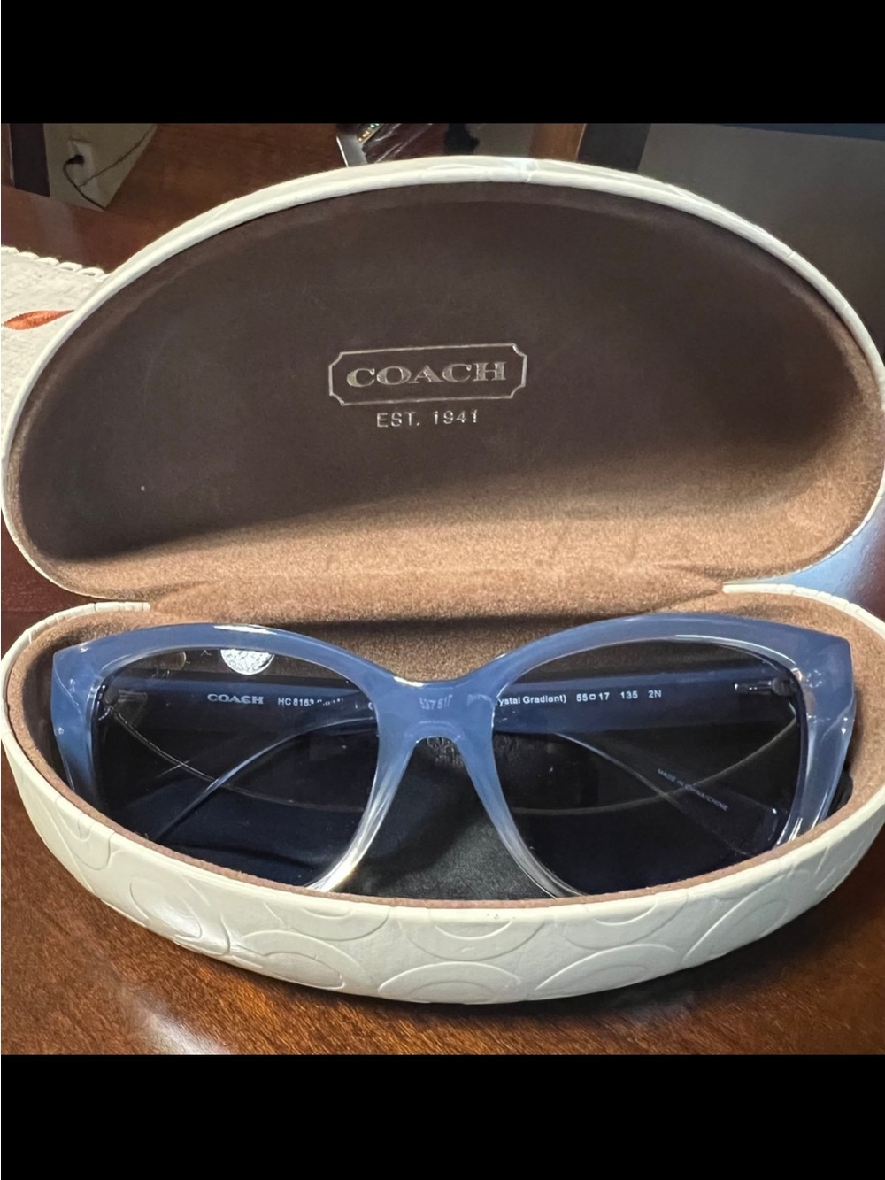 Coach Women’s Blue Gradient Cat-Eye Sunglasses